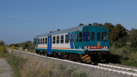 Transito a velocità di linea per la ALn663 1142, in corsa verso Reggio Calabria Centrale.