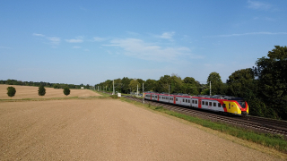 Alstom Coradia Continental ET168 HLBahn Eltville am Rhein Drone