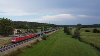 DB 152 043 e 107 Oberdachstetten Drone