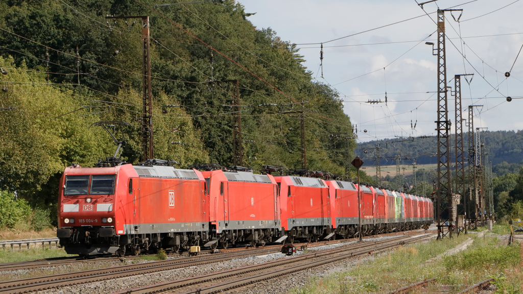 DB 185 004 e LokZug Gemunden am Main