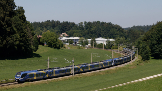 ET 316 and 312 and 313 Bayerische Regiobahn Traunstein